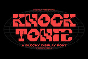 Knock Tonic - Geometric Space Font, a Sans Serif Font by Imoodev (Thumbnail 1 of 5)