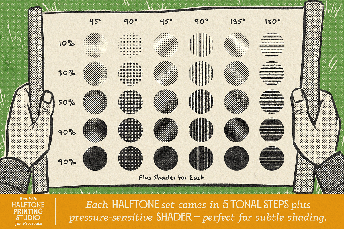 VV Halftone Printing Studio, a Brush Add-On by Vintage Voyage Supply (Photo 7 of 12)