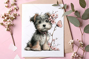 Watercolor Dog And Butterfly Clipart, a Seasonal Illustration by Canvas Craft (Thumbnail 7 of 7)