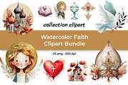Watercolor Faith Clipart Bundle, a Decorative Illustration by InkyQueenArt (Thumbnail 1 of 7)