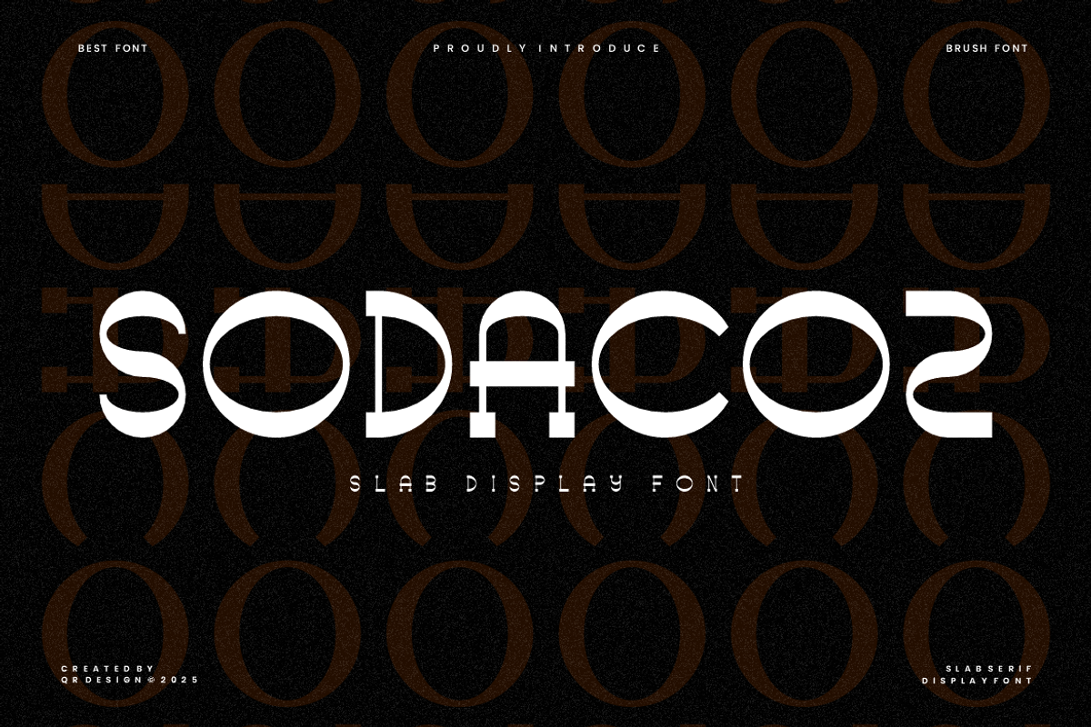Sodacoz - Slab Font, a Slab Serif Font by QR Design Studio (Photo 1 of 6)