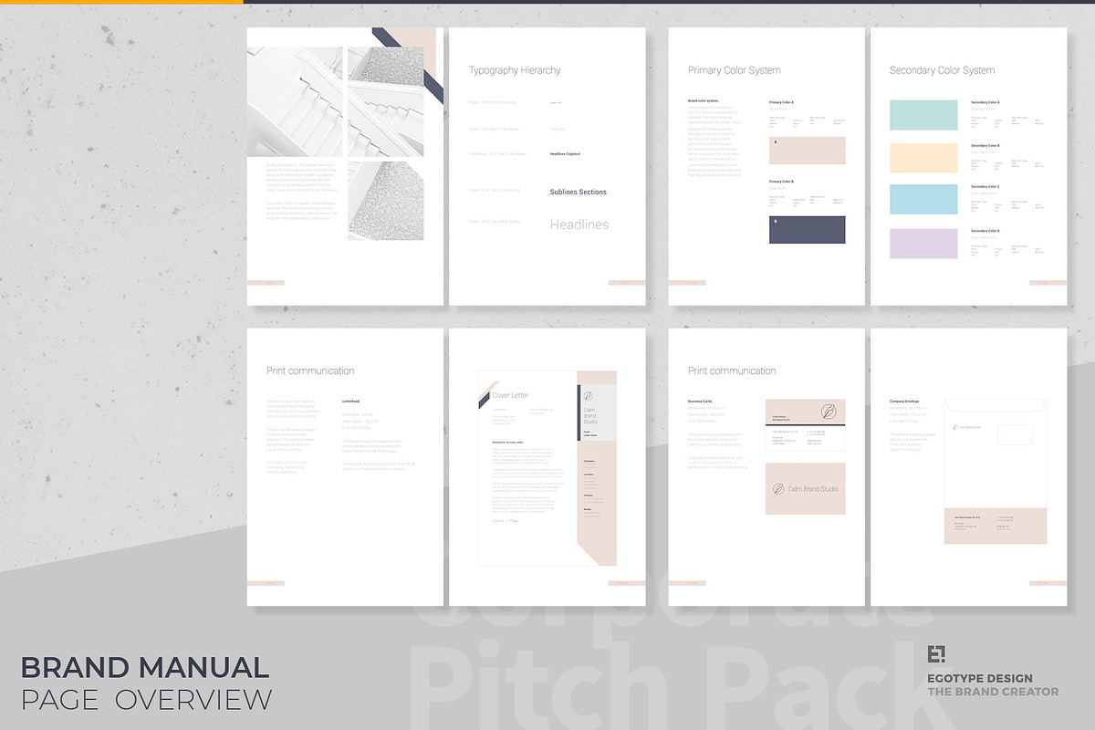 Calm Brand Guidelines, a Brochure Template by Egotype (Photo 2 of 23)