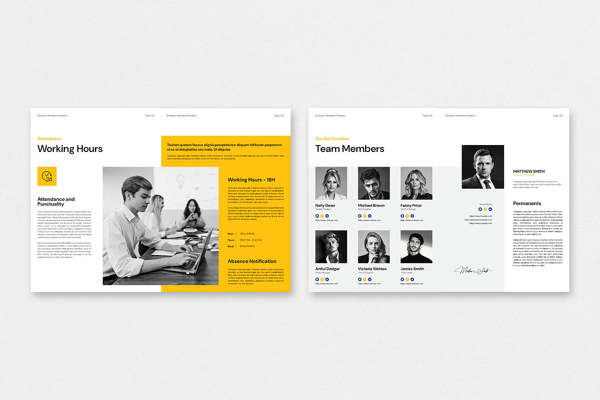 Employee Handbook Template, a Brochure Template by Cleffon_Graphic_Studio (Photo 5 of 11)