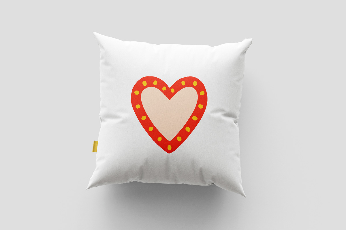 Cute hearts, love symbols set, a Decorative Illustration by Good Studio (Photo 7 of 8)