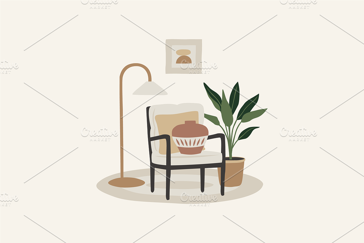 Home Decoration Illustration, a Decorative Illustration by Jump Studio (Photo 6 of 10)