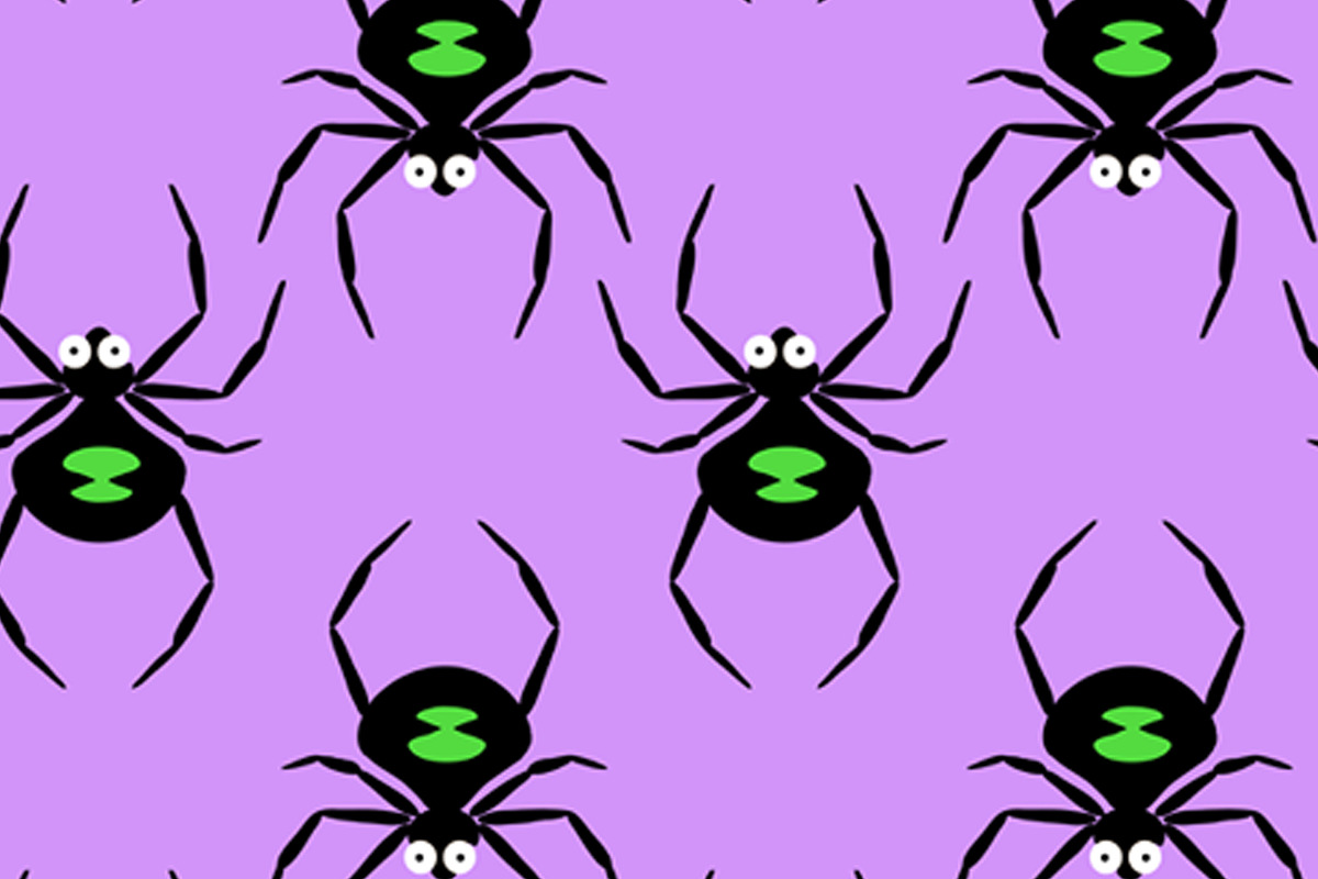 Halloween Spiders on Purple Seamless, a Pattern Graphic by Sharon Schwalbe (Photo 2 of 4)