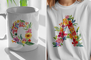 Watercolor Floral Alphabet, an Object Graphic by DesignRocket (Thumbnail 8 of 8)