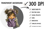 Whimsical Cottagecore Autumn Girls, a Seasonal Illustration by Craft Nest (Thumbnail 2 of 6)