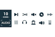 Audio Filled Icon Set, an Object Graphic by Aimagenarium@gmail.com (Thumbnail 2 of 3)