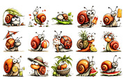 Summer Snail PNG Clipart Watercolor, a Seasonal Illustration by Nicolle's Colorful Art (Thumbnail 2 of 4)