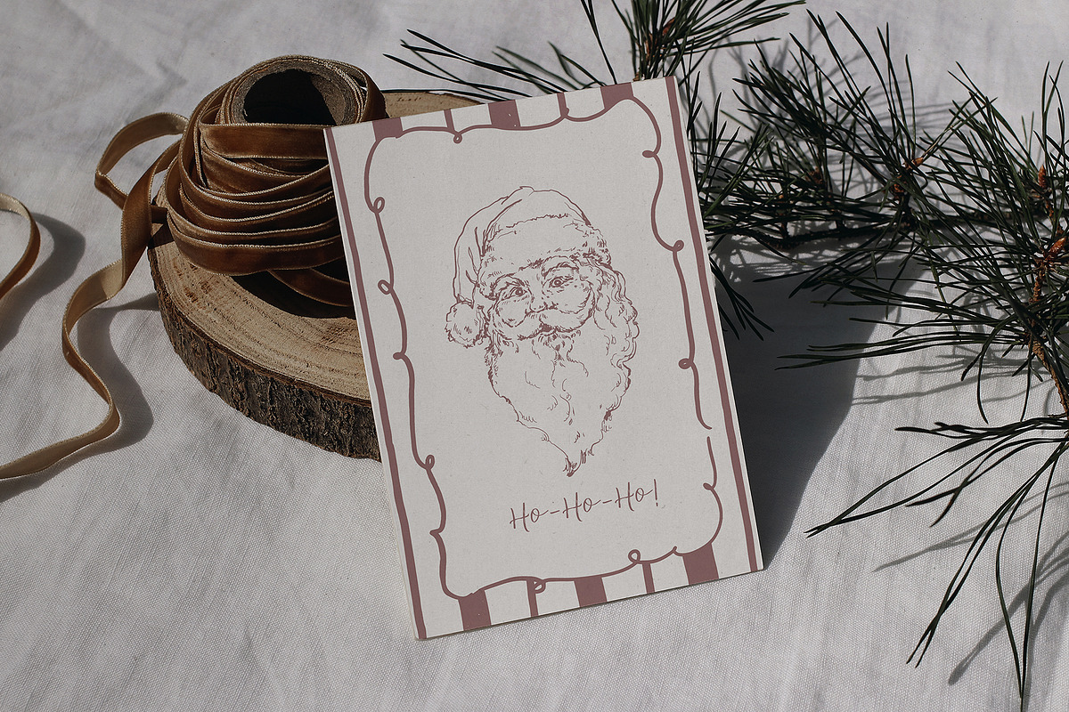 Vintage Christmas Line art winter, a Decorative Illustration by Kreker Kate (Photo 3 of 10)
