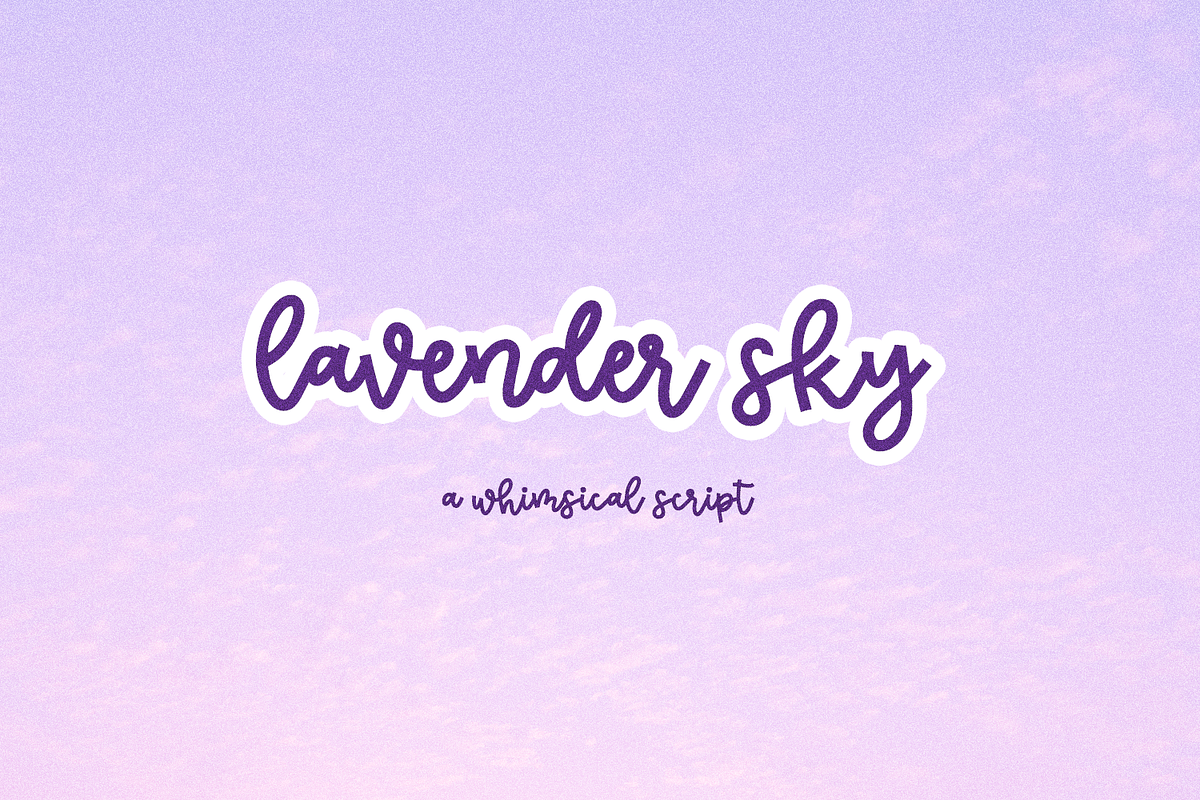 Lavender Sky Script, a Handwritten Font by Beck McCormick (Photo 1 of 10)