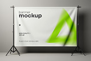 Banner and Press Wall Mockup, an Advertising Mockup by dpi (Thumbnail 4 of 13)