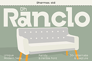 Ranclo - 7 Modern Minimalist Family, a Sans Serif Font by Dharmas Studio (Thumbnail 1 of 17)