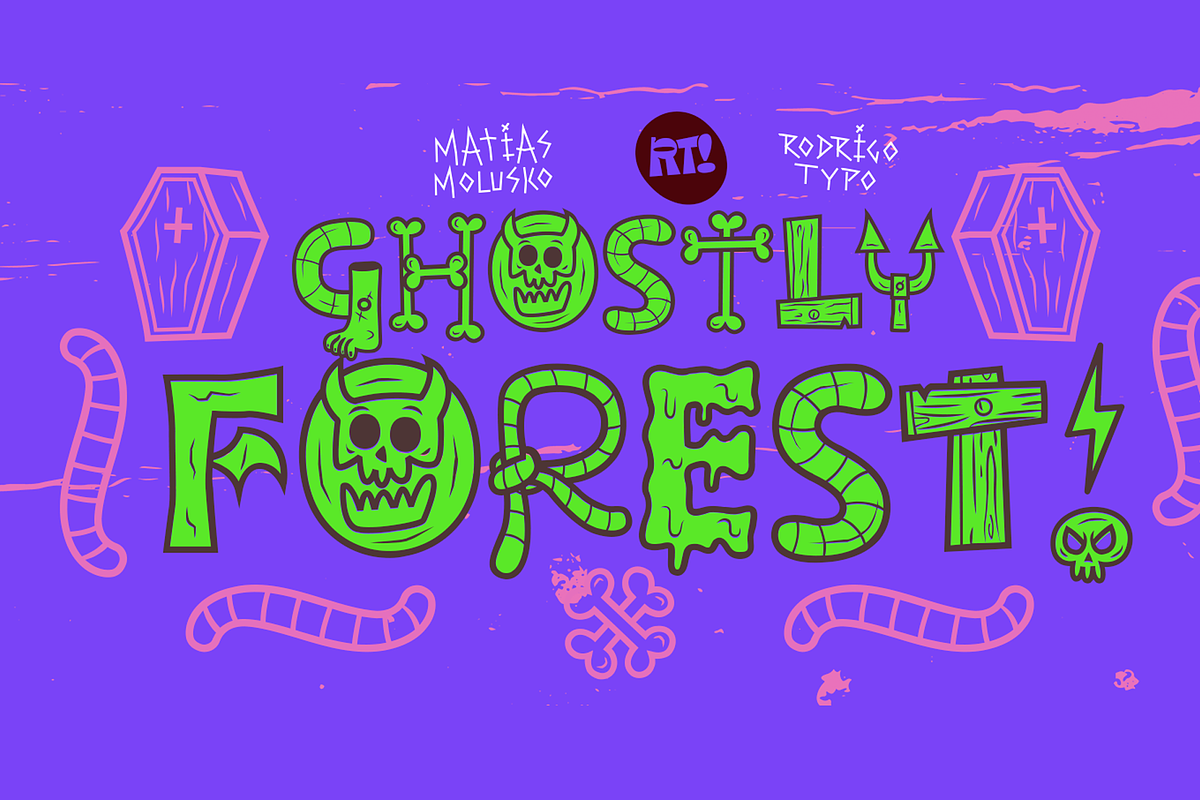 Ghostly Forest Extended, a Sans Serif Font by Rodrigo Typo (Photo 1 of 10)