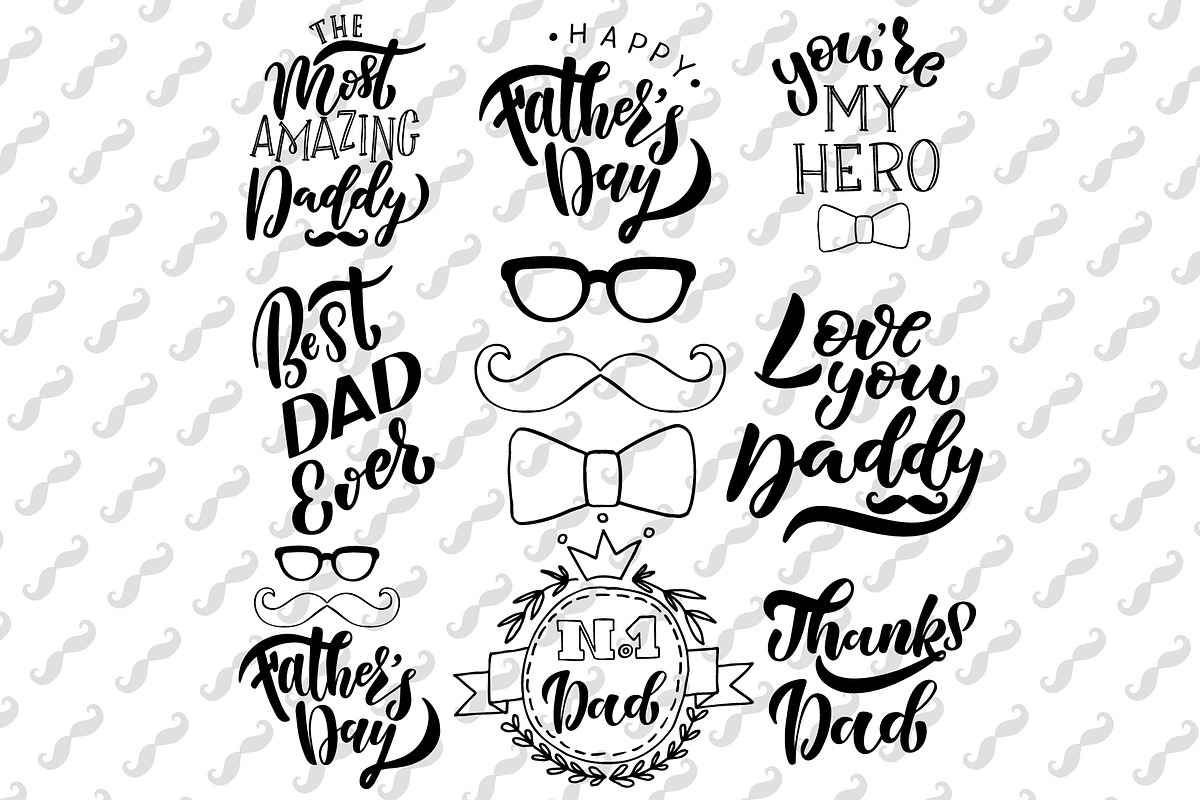 Father's Day Hand Lettering Set, an Illustration by 5August Art (Photo 3 of 7)