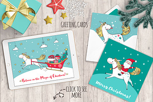 Magic Christmas Set With Unicorns