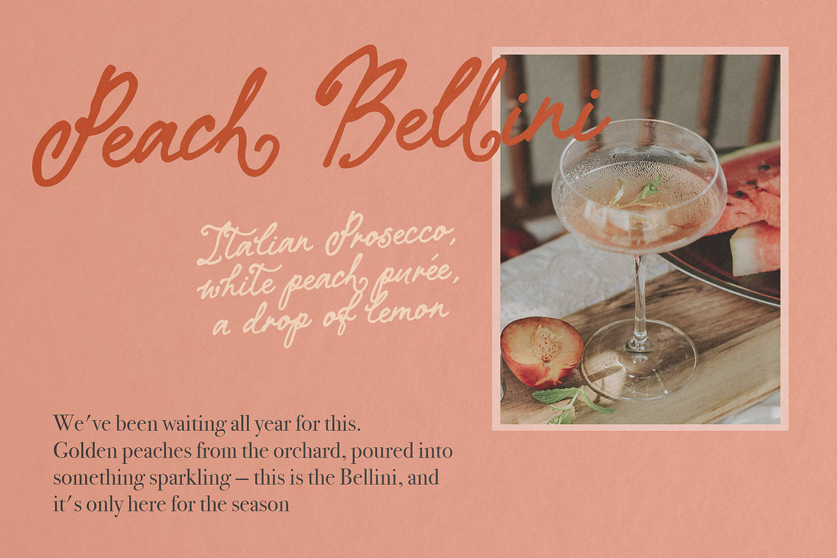Whimsical script font Peach Sunday, a Script Font by TD fonts (Photo 2 of 9)