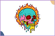 Flaming Skull SVG with Red Eyes SVG, an Object Illustration by Gfx Expert Team (Thumbnail 3 of 3)