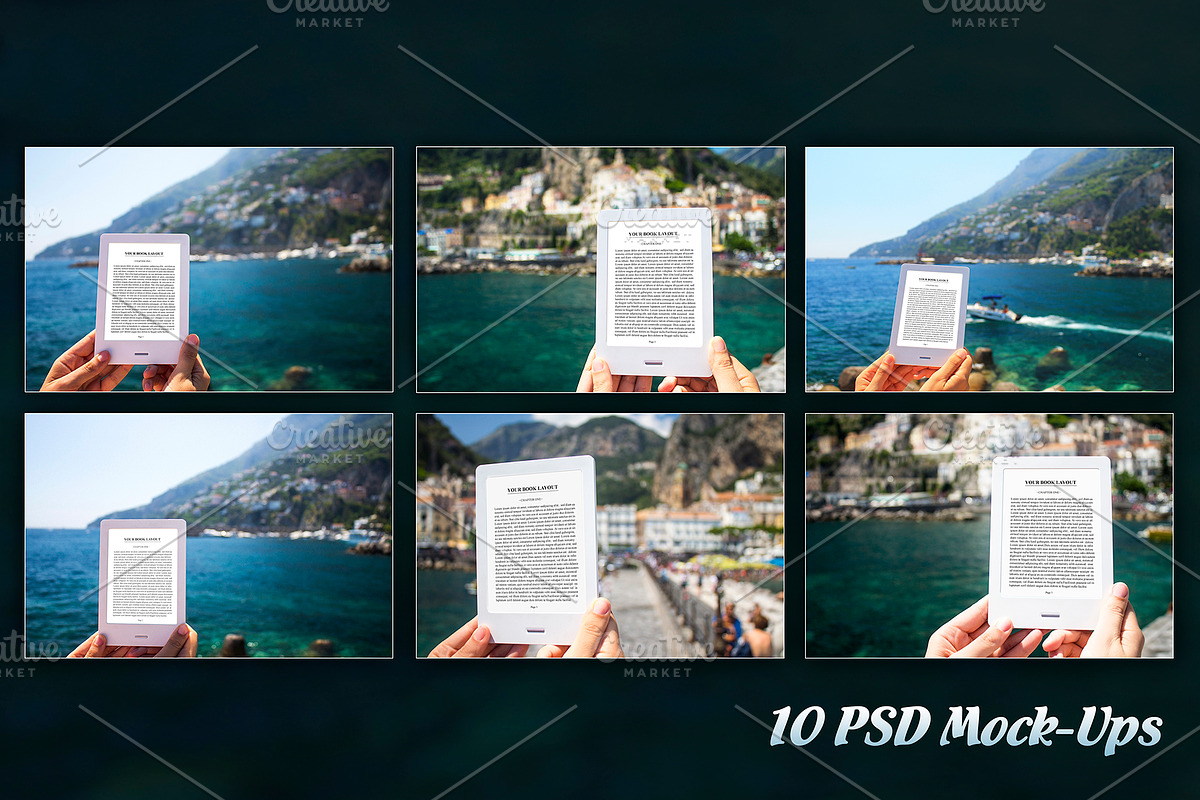 E-Book Reader,10 PSD Mock-Ups,BUNDLE, a Bottom Mockup by Mockup Stories (Photo 1 of 2)