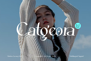 Catgeora - Elegant Serif Font, a Serif Font by QR Design Studio
