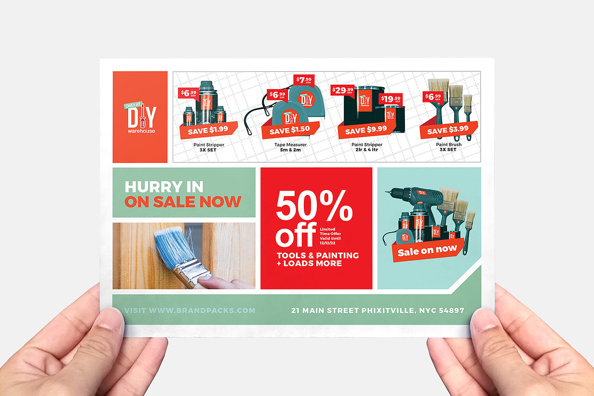 DIY Tool Supply Flyer Template, a Flyer Template by BrandPacks
