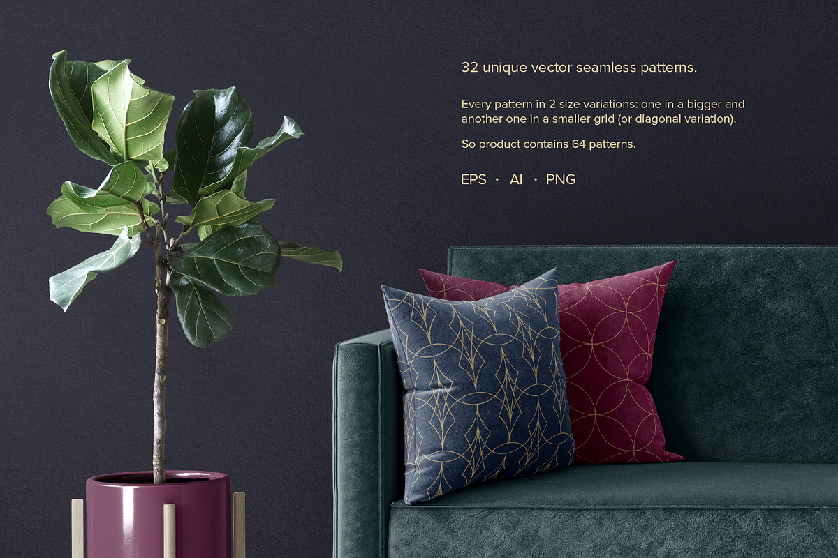 LUXE LINE patterns & backgrounds, a Pattern Graphic by Best Pattern Shop (Photo 2 of 14)