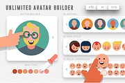 Unlimited Avatar Creator Kit, an Object Illustration by Dighital (Thumbnail 1 of 10)