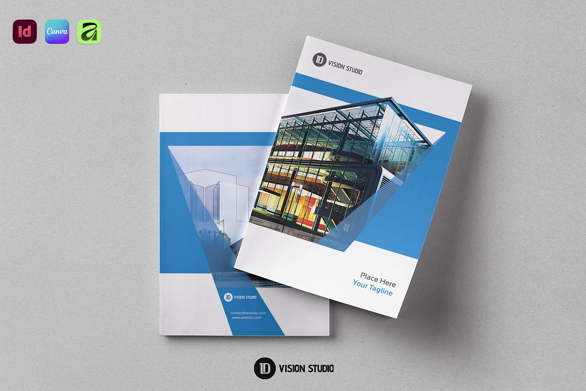 Building Brochure Canva InDesign, a Brochure Template by ID Vision Studio (Photo 6 of 15)