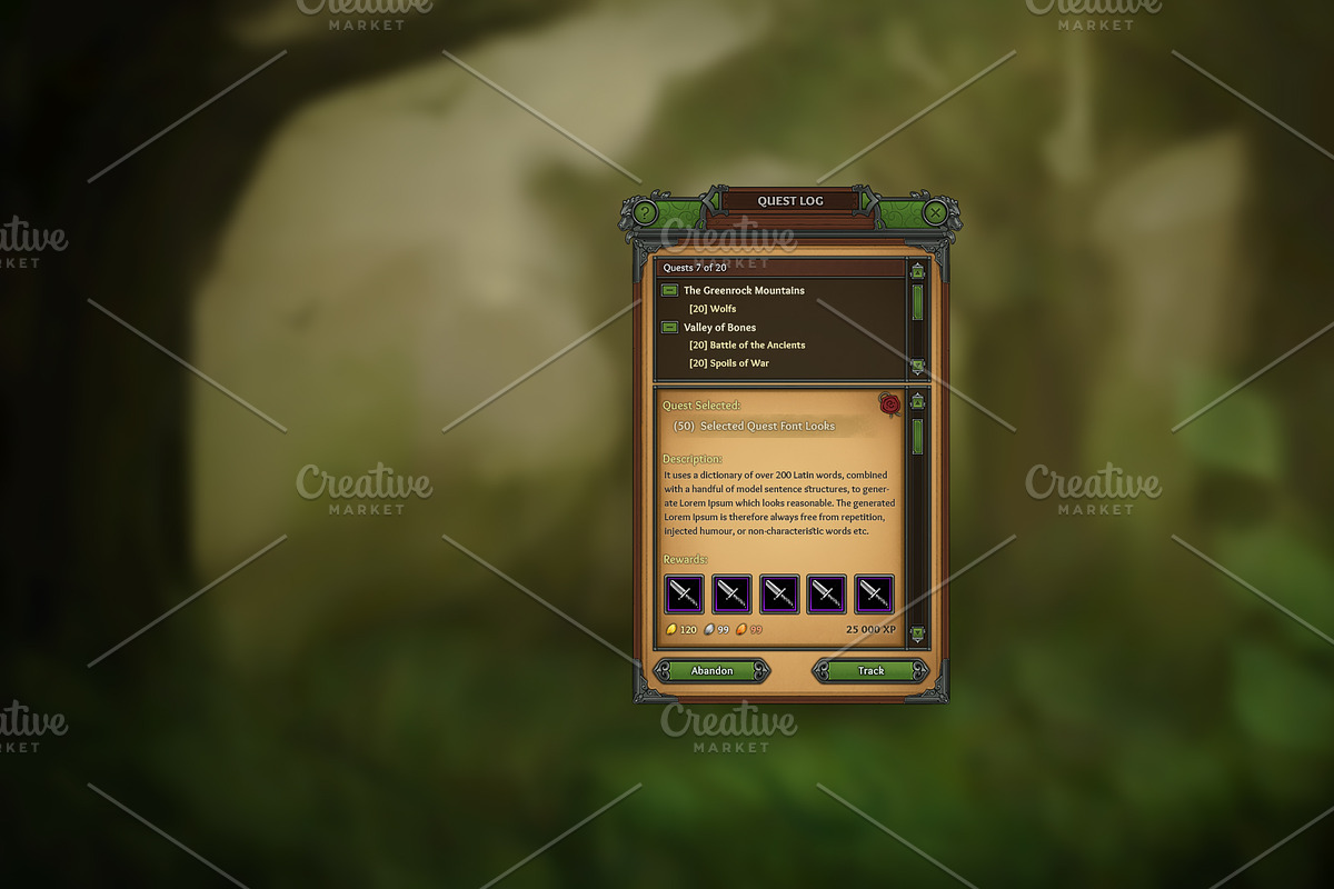 Ranger RPG GUI, a Templates & Theme by Kodiak Graphics (Photo 6 of 11)