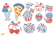 Patriotic Treats PNG Clipart Bundle, a Seasonal Illustration by LemonDesign (Thumbnail 3 of 3)