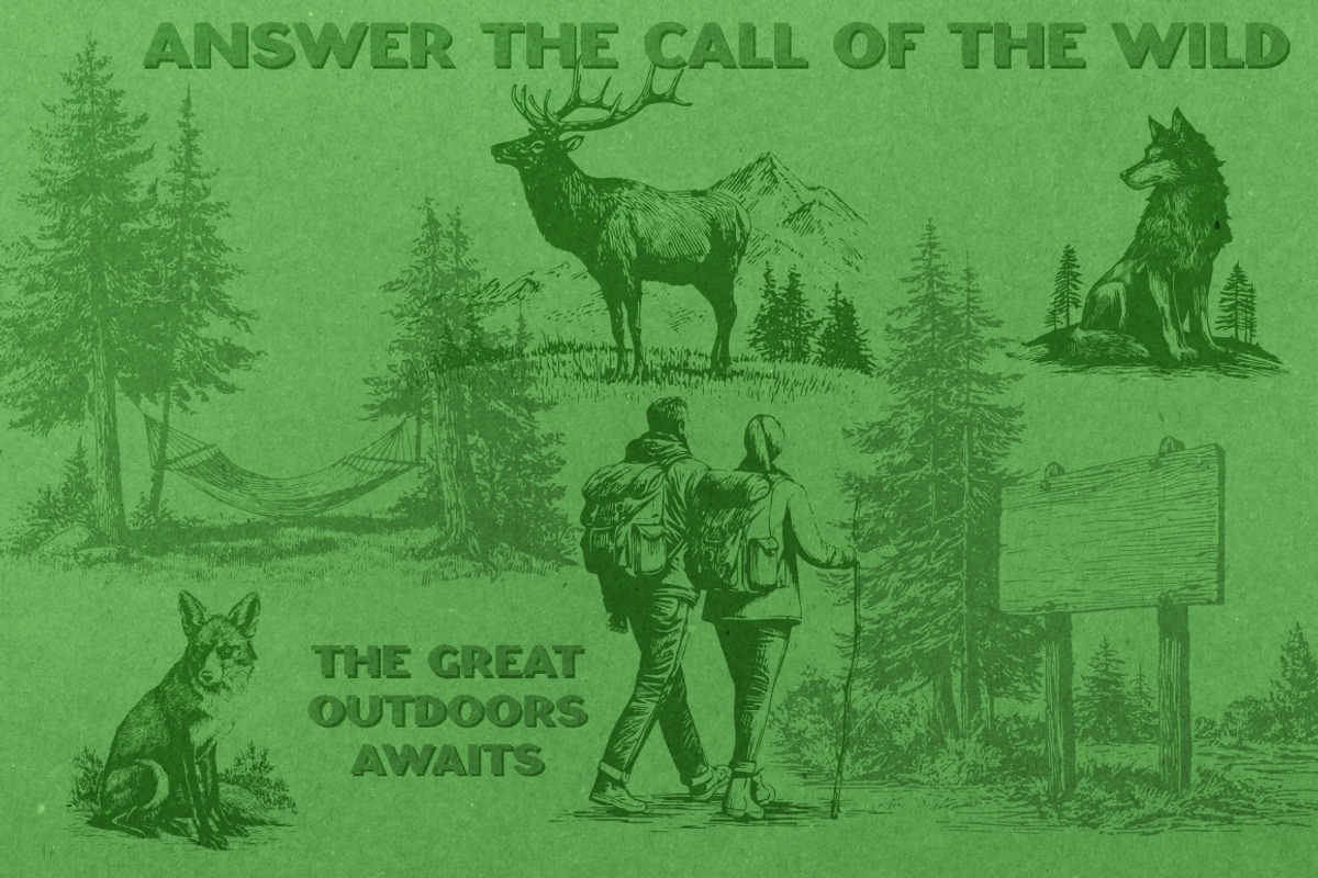 Vintage Outdoor Camping illustration, an Object Illustration by Nocturnal Wolf (Photo 6 of 18)