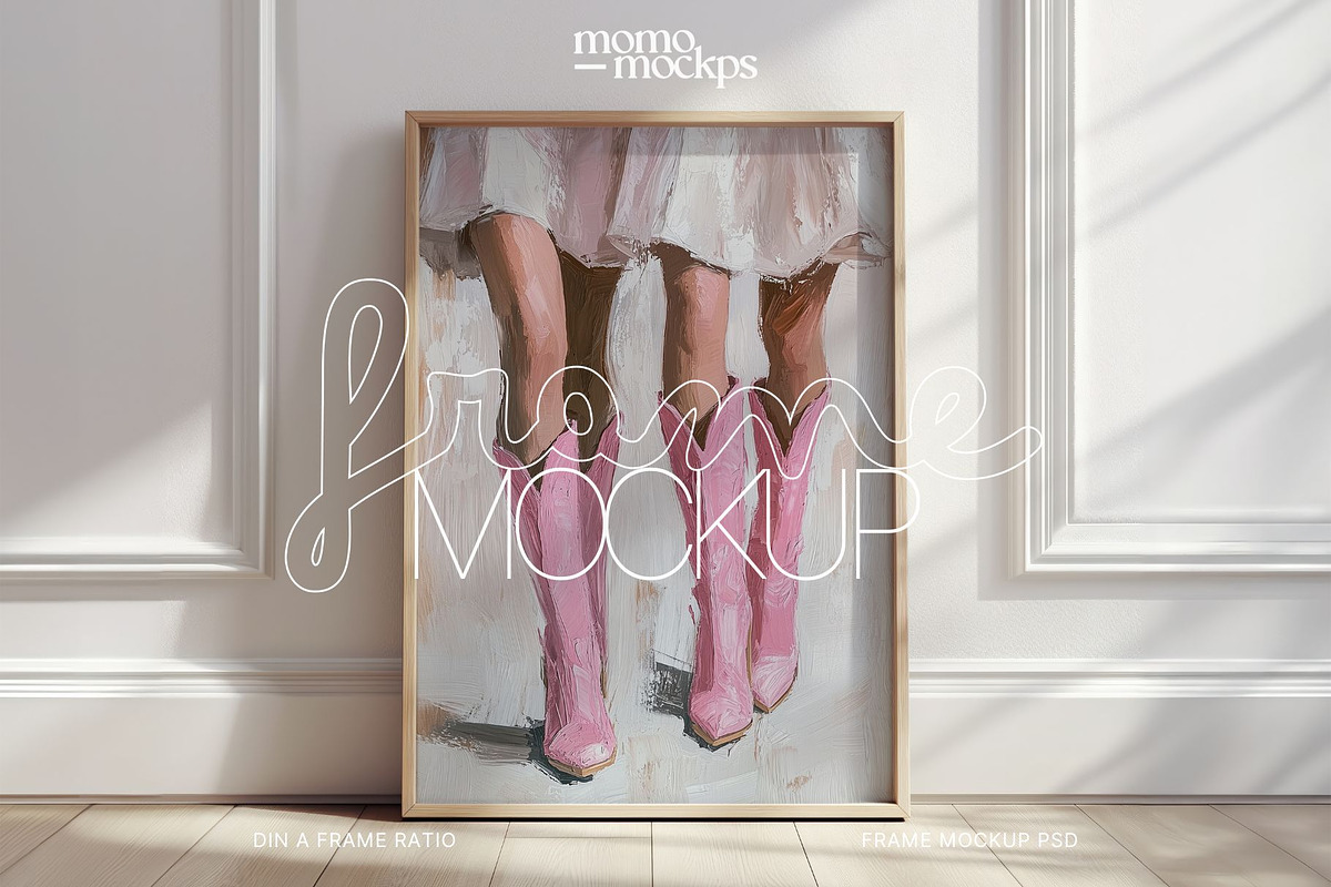 DIN A Frame Interior Mockup PSD, a Household Mockup by momomockps (Photo 1 of 10)