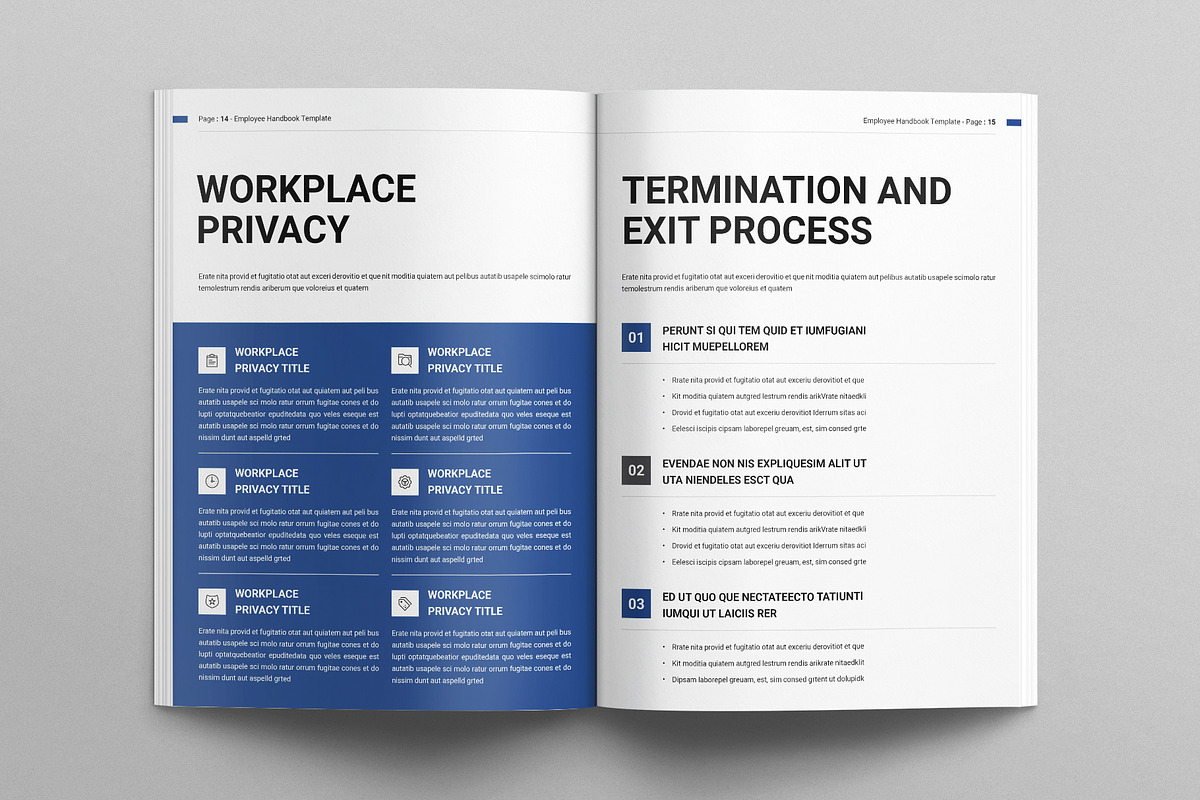 Employee Handbook Template, a Brochure Template by E-Type (Photo 6 of 7)
