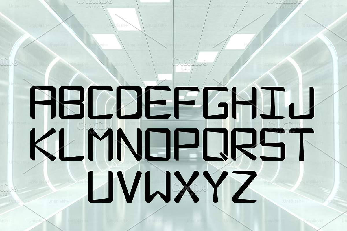 Lab Square Font, Logo Font, Typeface, a Blackletter Font by Zans Graphic (Photo 3 of 3)