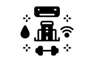 Amenities facility solid icon, a Solid Icon by Creative priyanka
