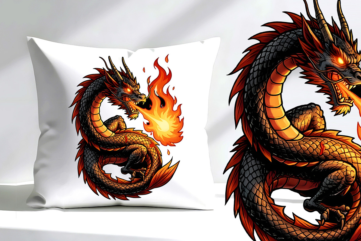 Fire Breathing Dragon, an Animal Illustration by Sharon Schwalbe (Photo 2 of 5)