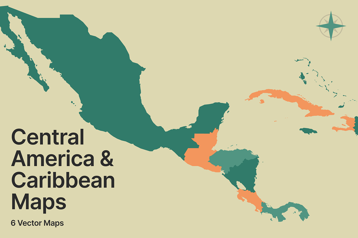 Central America & Caribbean Map, a Graphic by Ben Buysse (Photo 1 of 4)