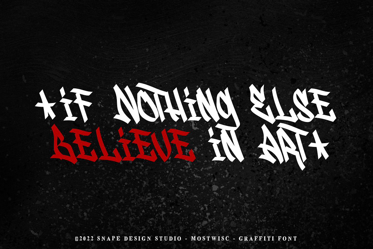 Mostwisc - Graffiti Font, a Font by Snape Design Studio (Photo 4 of 5)