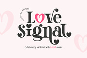 Love Signal - Serif Font with Heart, a Serif Font by Airotype (Thumbnail 1 of 13)