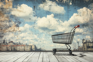 Digital carts power global commerce, a Photo by Pavel_design