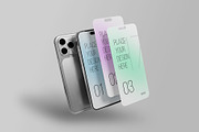 Floating Screen iPhone 17 Pro Mockup, an iPhone Mockup by Artlogs x Modaldesain (Thumbnail 1 of 4)
