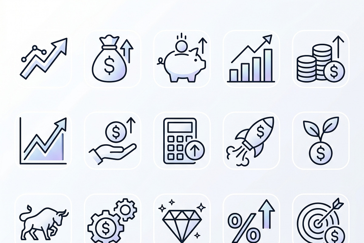 42 Banking Payment Outline Icons, an Outline Icon by adenpinkstore (Photo 5 of 18)