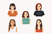 Portraits of beautiful women, a Person Illustration by Volha Hlinskaya (Thumbnail 2 of 2)