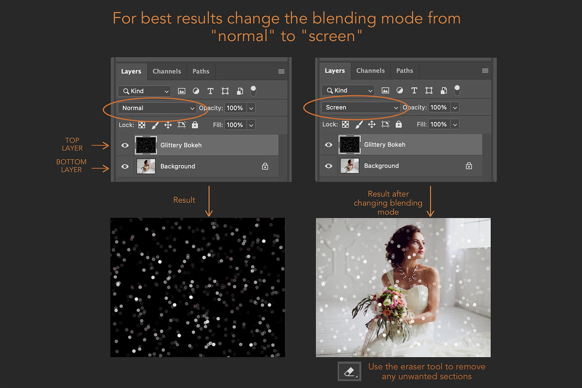 Silver bokeh photoshop overlays, an Object Graphic by Paper Farms (Photo 5 of 5)