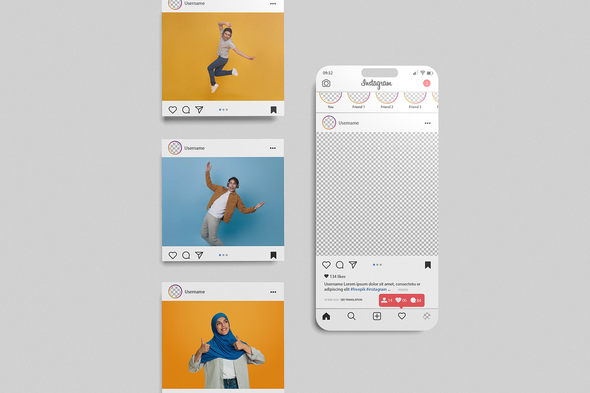 Social Media Post Mockup, a Wearable Device Mockup by xavier_studio (Photo 3 of 5)