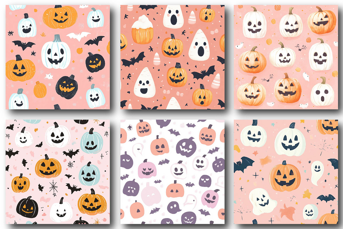 Cute Pastel Halloween Printable Patt, an Illustration by DreamPrint404 (Photo 3 of 5)