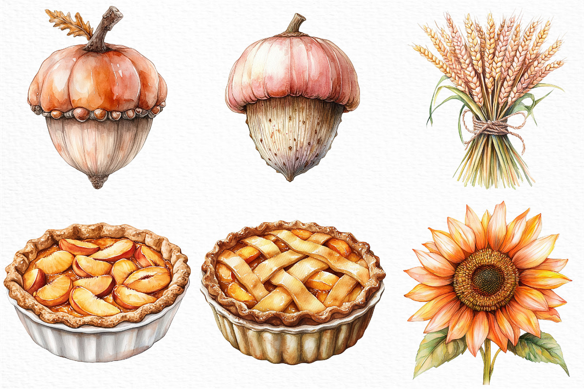 Peach Colored Autumn Clipart, an Illustration by Craft Nest (Photo 5 of 6)