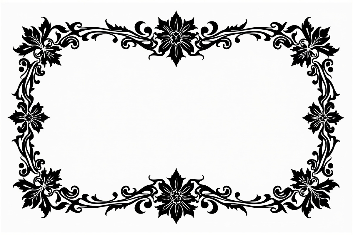 Elegant Floral Border Vector Design,, an Illustration by Amazin_art (Photo 14 of 26)