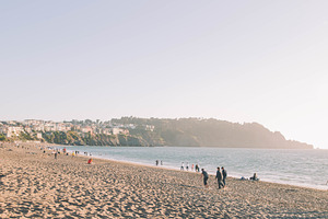 Beach goers san francisco stock photo containing beach and baker beach
